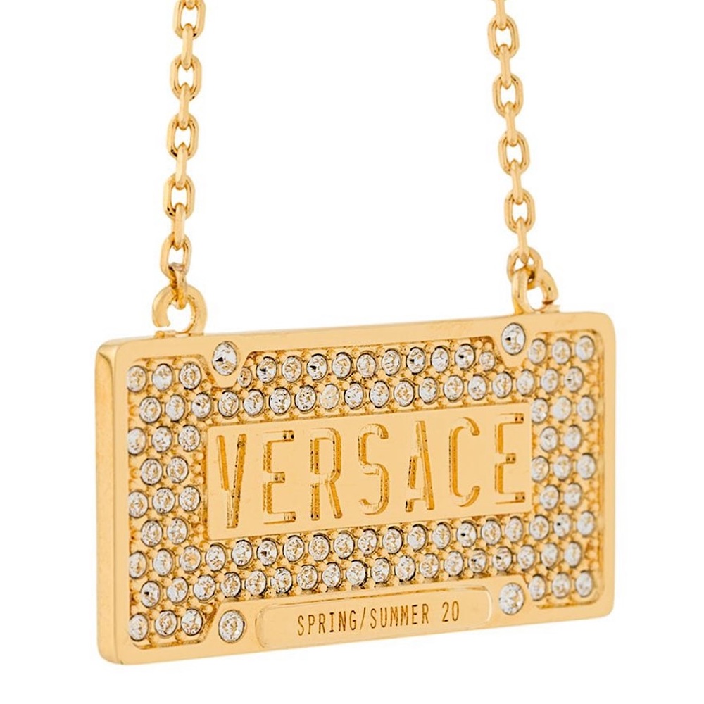 Versace License Plate Necklace